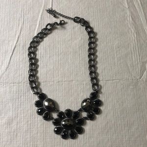 Black and Gun metal Statement Necklace